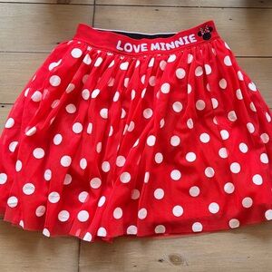 Disney Red and White Polka Dot "Love Minnie" Skirt
